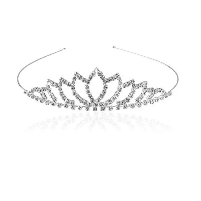 Abbildung von Frauen Mädchen Strass Kopf Schmuck Kronprinzessin Stirnband,Krone Stilvolle Prinzessin Stirnband Haarspange Diadem Hochzeit Braut Tiara.