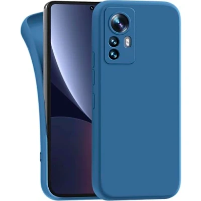 Abbildung von MyGadget Hülle für Xiaomi 12 Pro robuste Silikon Schutzhülle TPU Case Slim Silikonhülle Back Cover Kratzfest Handyhülle Matt Dunkelblau