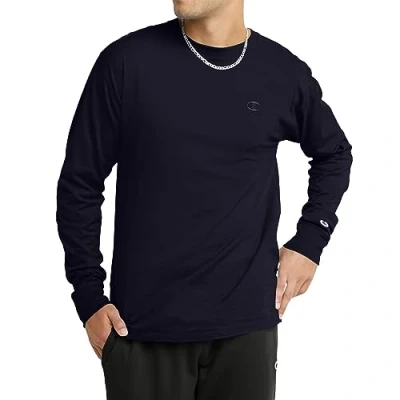 Abbildung von Champion Herren Classic Jersey Long Sleeve T Shirt, Navy, Mittel
