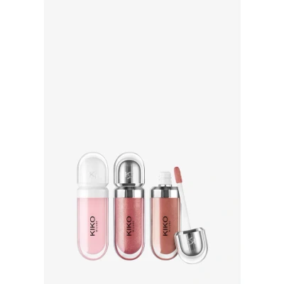 Abbildung von KIKO Milano Glossy Lip Set, Make Up Set: 2 Feuchtigkeitsspendende Lipglosse Und 1 Perfektionierende Lippencreme