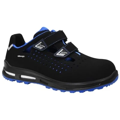 Abbildung von ELTEN Sicherheitsschuhe IMPULSE XXT blue Easy ESD S1, Damen und Herren, Textil, Kunststoffkappe (leichter als Stahlkappe), leicht, sportlich, Schwarz/Blau, Größe: 40