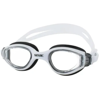 Abbildung von Seac Rhythmo Schwimmbrille für Schwimmbad und Meer, Unisex, Erwachsene, Schwarz/Weiß, Einheitsgröße