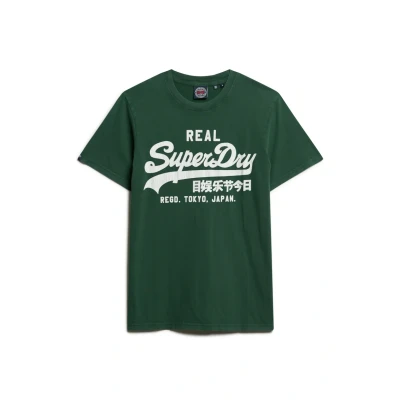 Abbildung von Superdry Vintage LOGO Graphic Tshirt print, Herren, Größe: Large, Enamel green
