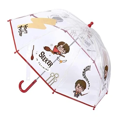 Abbildung von CERDÁ LIFE&#039;S LITTLE MOMENTS Paraguas Transparente Unisex de Harry Potter Apertura Manual con Mecanismo Antiviento y Proteccion en las Varillas para Mayor Seguridad Licencia Oficial