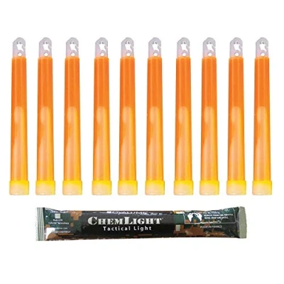 Abbildung von Cyalume Technologies Lichtstick, Militärqualität, 15 cm, ultrahohe Intensität, 5 Minuten, 10 Stück, SA9 1027022AM, Militärtauglich, REACH konform