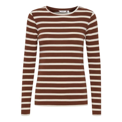 Abbildung von b.young Bypamila Langarmshirt, Damen, Größe: Large, Brunette mix