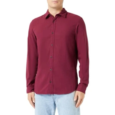 Abbildung von Jack &amp; Jones Jjplain FALL Solid Hemd, Herren, Größe: Large, Port royale