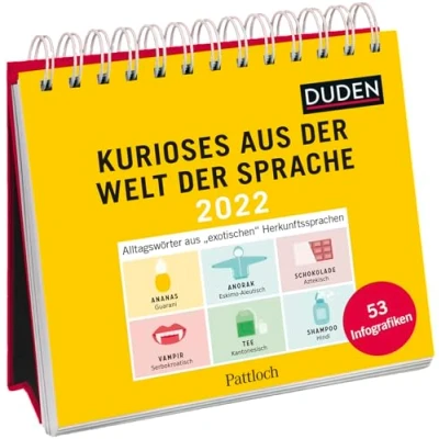 Abbildung von Kurioses aus der Welt Sprache 2022: Aufstell Kalender mit Wochenkalendarium