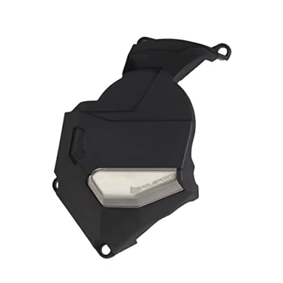 Abbildung von POLISPORT 8486500001 Kupplungsdeckelschutz aus widerstandsfähigem Kunststoff kompatibel mit Motorräder Honda Africa Twin 1100L DCT 20&#039; 23&#039; in Farbe Schwarz