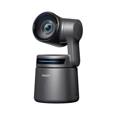 Abbildung von OBSBOT Tail Air Streaming Kamera 4K, KI Tracking PTZ mit NDI, intelligenter App, Gestensteuerung, HDMI/USB C kabellos, Videocamera für Vlogging