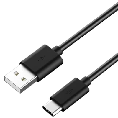 Abbildung von PremiumCord USB C auf 2.0 Verbindungskabel 10cm, Schnellladung bis zu 3A, Ladekabel und Datenkabel, 3.1 Typ Stecker A Stecker, Farbe schwarz, Länge 10cm