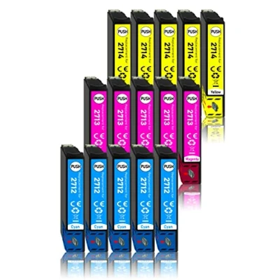 Abbildung von 15er Set farbig kompatibel mit Epson 27XL Druckerpatronen für Drucker WF 3620 3640 7110 7210 7610 7620 7710 7715 7720