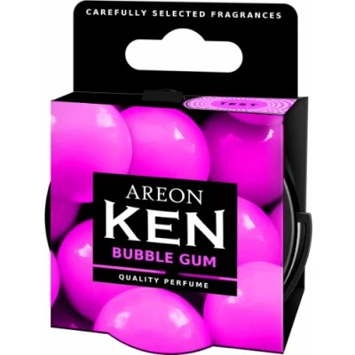 Abbildung von Areon Ken Auto Duft Bubble Gum Autoduft Dose Lufterfrischer Kaugummi Duftdose Wohnung Erfrischer 3D Set ( Bubblegum Pack x 6 )
