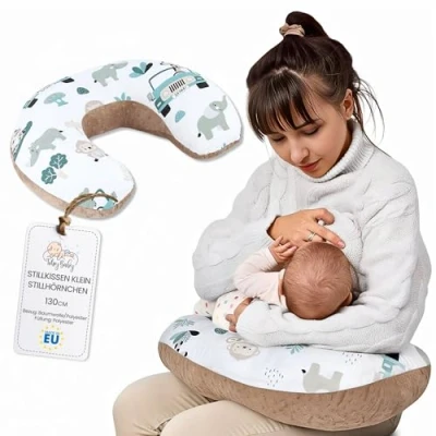 Abbildung von Totsy Baby Stillkissen klein Minky 130 x 45 cm Stillhörnchen kleines Still
