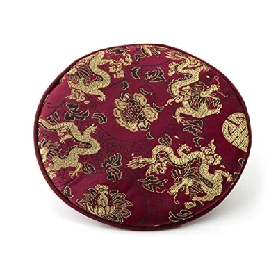 Abbildung von Pad für Klangschale mit diversen tradtionellen Mustern Ø ca. 18 cm 9873 (violett Drache) in verschiedenen Farben erhältlich