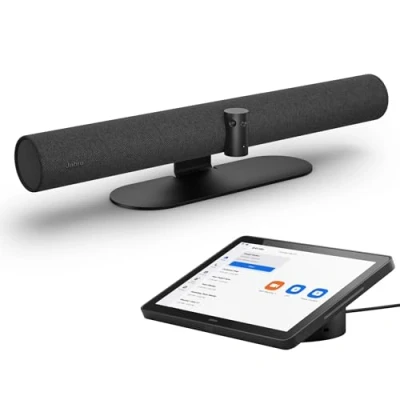 Abbildung von Jabra PanaCast 50 Videokonferenz System Zoom Room 4K Webcam optimiert für 180 Sichtfeld &amp; 8 Mikrofone EMEA Charger C
