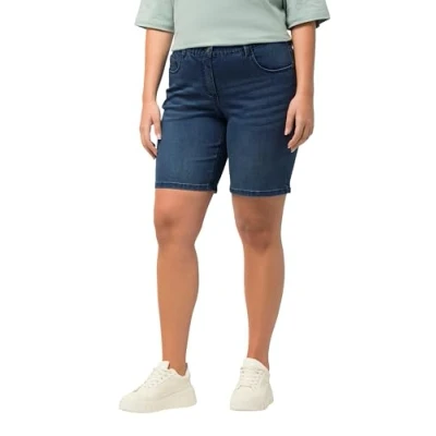 Abbildung von Ulla Popken Jeans Shorts, Damen, Größe: 46, Bleu clair