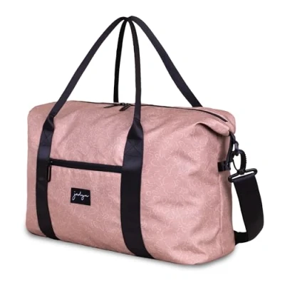 Abbildung von Jadyn Lola Reisetasche, Wochenend , Übernachtungstasche, Fitnessstudiotragetasche für Damen, Herren, Rosa (Wild Spot)
