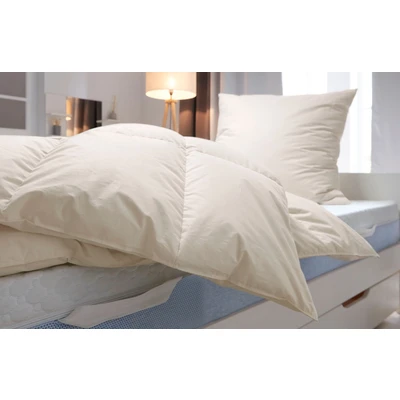 Abbildung von Home affaire Daunenbettdecke &quot;Cazis, Bettdecke 135x200 cm, 155x220cm und weitere Größen&quot;, extrawarm, Füllung 100% Daunen, Bezug Baumwolle, (1 St.), Bettdecken, Sommer, Winter, Decke, Bezug: Biologische Baumwolle