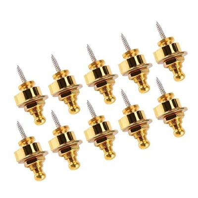 Abbildung von Gitarrengurt Knöpfe, Schlösser Tasten 10 teile/beutel Metall Schnellverschluss Sicherheit Straplocks Rutschfeste Strap Retainer System Für Akustische E gitarre