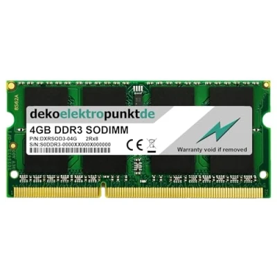 Abbildung von dekoelektropunktde 4GB Ram Speicher passend für Medion Akoya MD98093, E6227 (MD 98093) u. E6214 SODIMM DDR3 PC3