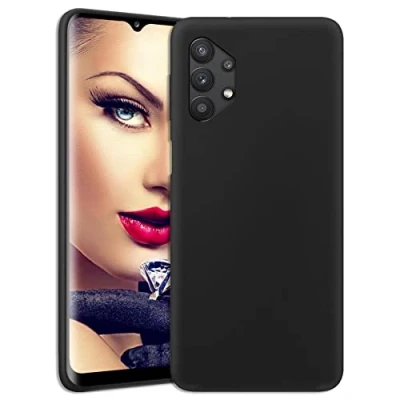 Abbildung von mtb more energy® Soft Silikon Hülle kompatibel mit Samsung Galaxy A32 5G (SM A326, 6.5&#039;&#039;) schwarz Ultra Silk Touch Liquid Silicone Case Handyhülle Cover Tasche