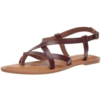 Abbildung von Amazon Essentials Damen Freizeitsandale mit Riemchen, Braun, 36.5 EU
