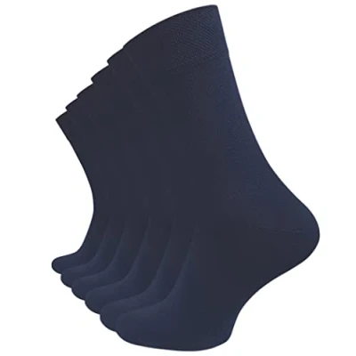 Abbildung von Cotton Prime Without Elastic Waistband Socken, Herren, Größe: 39 42, Marine blau