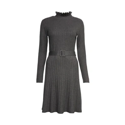 Abbildung von Esprit Dress Flare Strickkleid, Damen, Größe: 42, Dark grey melange