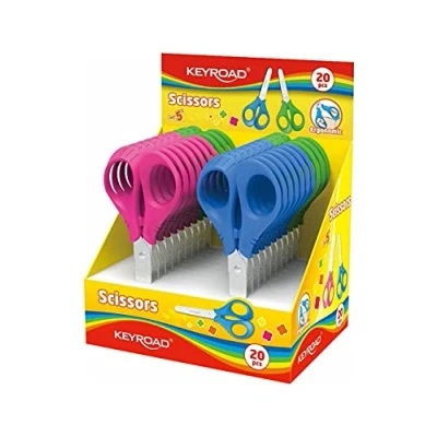 Abbildung von Schulscheren KEYROAD 12cm abgerundet Farbmix 20 Stk.