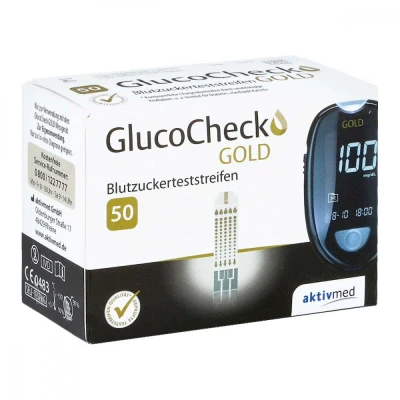 Abbildung von Gluco Check Gold Blutzuckerteststreifen