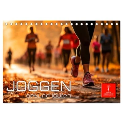 Abbildung von Joggen, gesund laufen (Tischkalender 2025 DIN A5 quer), CALVENDO Monatskalender