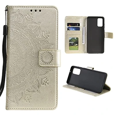 Abbildung von CoverKingz Handy Case kompatibel mit Xiaomi Mi 11i/Poco F3 Cover Kartenfach Phonecase Smartphone Hülle klappbar Motiv Mandala Gold