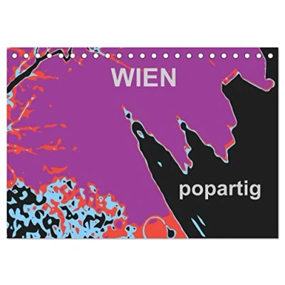 Abbildung von WIEN popartig (Tischkalender 2025 DIN A5 quer), CALVENDO Monatskalender