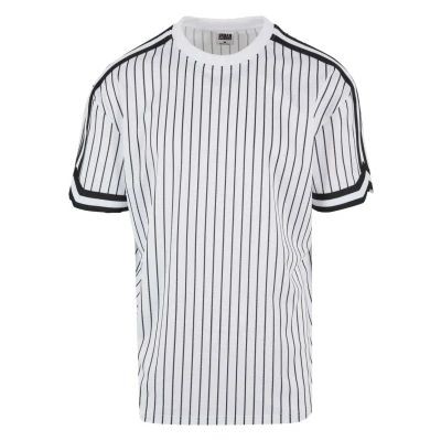 Abbildung von Urban Classics Striped Tshirt print, Herren, Größe: 3XL, White