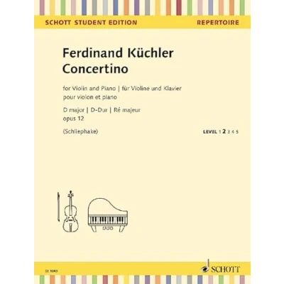 Abbildung von Concertino D Dur: op. 12. Violine und Klavier. (Schott Student Edition Repertoire)