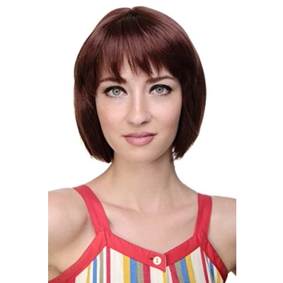 Abbildung von WIG ME UP 703 131 Sexy Bob, Perücke, gerader Pony, Rot, Rotbraun