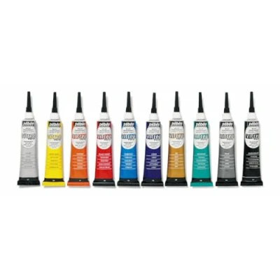 Abbildung von PEBEO 20 ml Vitrea 160 Glasfarbe Outliner Set Karton, 10 Stück, farblich Sortiert, braun, 114100
