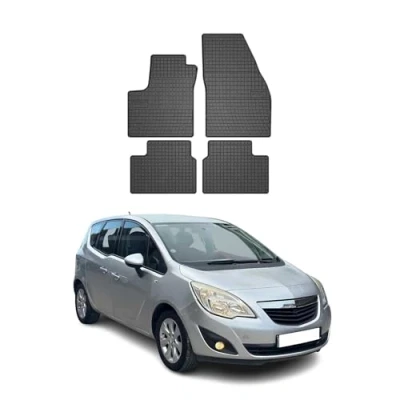 Abbildung von OMAC Gummi Fußmatten kompatibel mit Opel Meriva B 2010 2017 Automatten Schwarz 4tlg