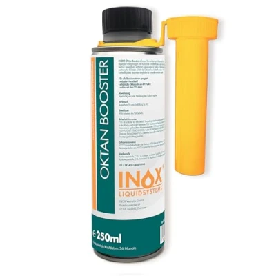 Abbildung von INOX® Hochwirksamer Oktan Booster 250ml Systemreiniger reduziert den Kraftstoffverbrauch Benzin Additiv für bessere Verbrennung Motorsystemreiniger alle Benzinmotoren