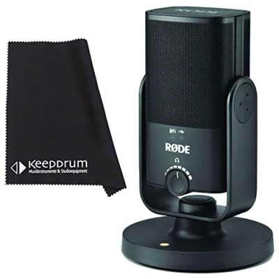 Abbildung von Rode NT USB Mini Studio Kondensatormikrofon + keepdrum Mikrofasertuch