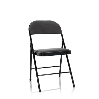 Abbildung von hjh OFFICE Klappstuhl TUDELA I Stoff, gepolstert, Faltstuhl Besucherstuhl Konferenzstuhl, Metall Gestell