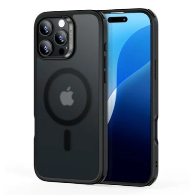 Abbildung von ESR für iPhone 16 Pro Max Hülle, kompatibel mit MagSafe, stoßfester militärnorm Schutz, magnetische Handyhülle Max, Classic Hybrid Hülle (HaloLock), Schwarz