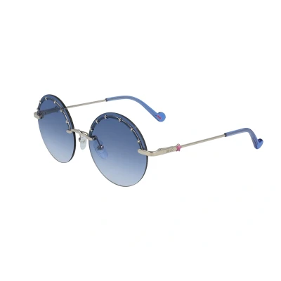Abbildung von Liu Jo Damen LJ3100S 709 Sonnenbrillen Metall Gold Blau Rund Normal Schattiert