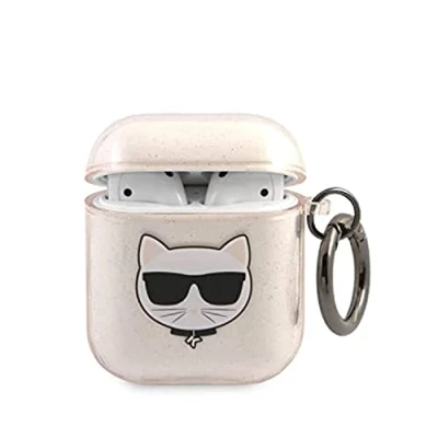 Abbildung von Karl Lagerfeld KLA3UCHGD Case for AirPods 3 Golden Glitter Choupette