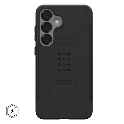 Abbildung von Samsung Galaxy S25 Plus Hülle MagSafe Kunststoff UAG Hard Case/Backcover Handyhülle Schwarz Shockproof/Stoßfest