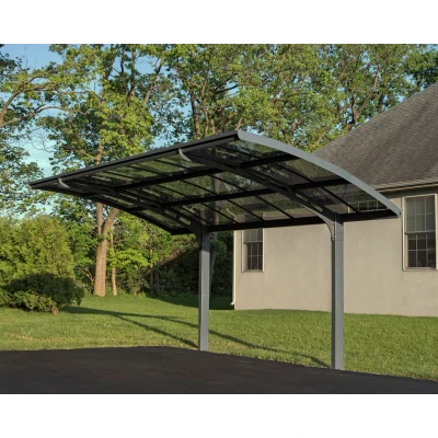 Abbildung von Palram Canopia Einzelcarport &quot;Arizona&quot;, Aluminium, 544 cm, Anthrazit, 100% UV geschützt