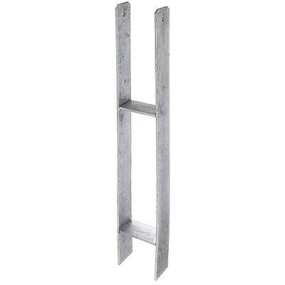Abbildung von Alberts H Pfostenanker, Materialstärke 6 mm, lichte Breite 111 Höhe 800 mm