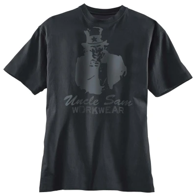 Abbildung von Uncle Sam Bekleidung T Shirt schwarz m