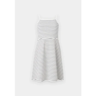 Abbildung von ONLY Onldemi Dress Freizeitkleid, Damen, Größe: XL, Cloud dancer/navy blazer